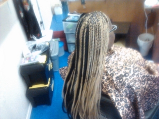Box Braids with open ends i did